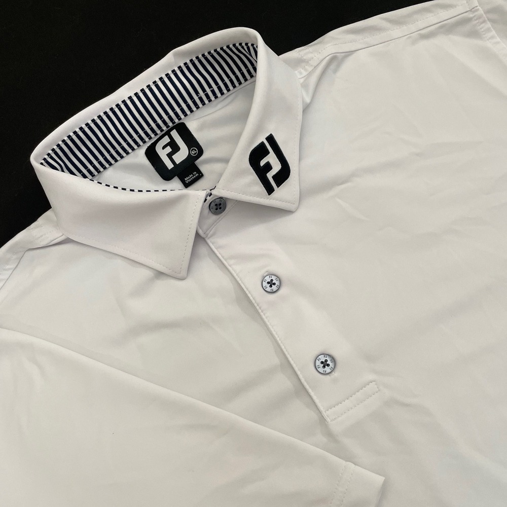 FootJoy Tour Issue FJ Pro Collar Golf Polo Shirt Men's XL White Stretch Wicking